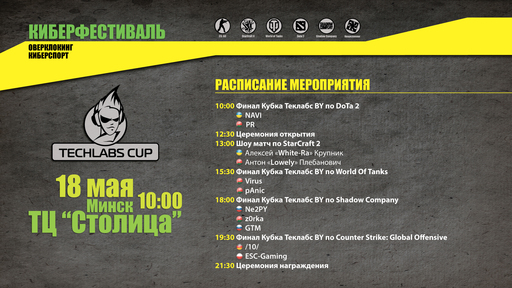 Киберспорт - TECHLABS CUP BY 2013: Прямая STREAM – трансляция пройдет 18 мая!